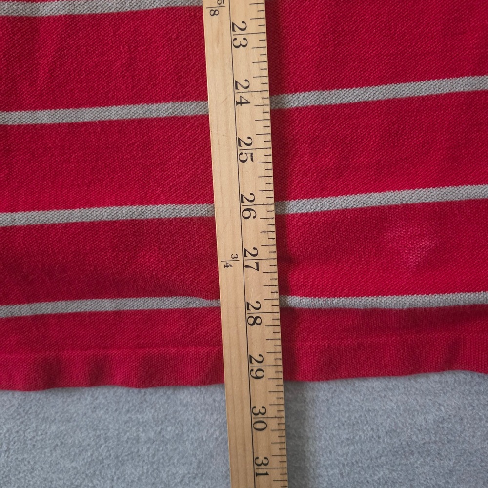 Polo Ralph Lauren Mens XL Classic Fit Striped Polo Shirt Red Grey Short Sleeve - Picture 8 of 8